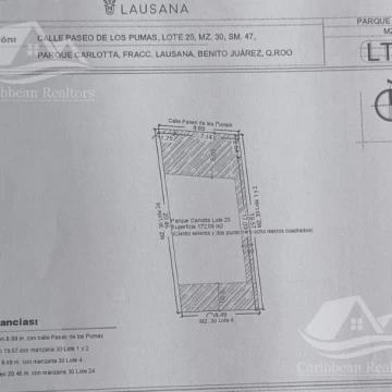 Terreno en Venta en Lausana Cancun CLM9064