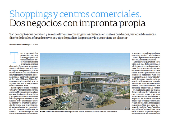 Adrián Mercado en La Nación, inmuebles comerciales & industriales