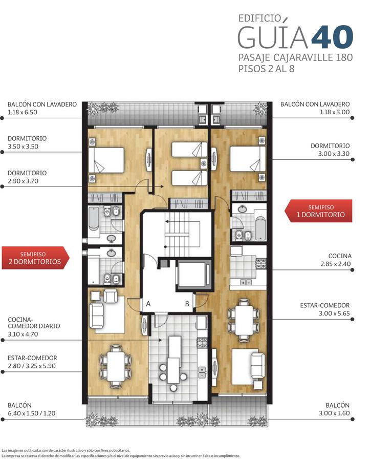 Departamento de 2 dormitorios en venta en Rosario