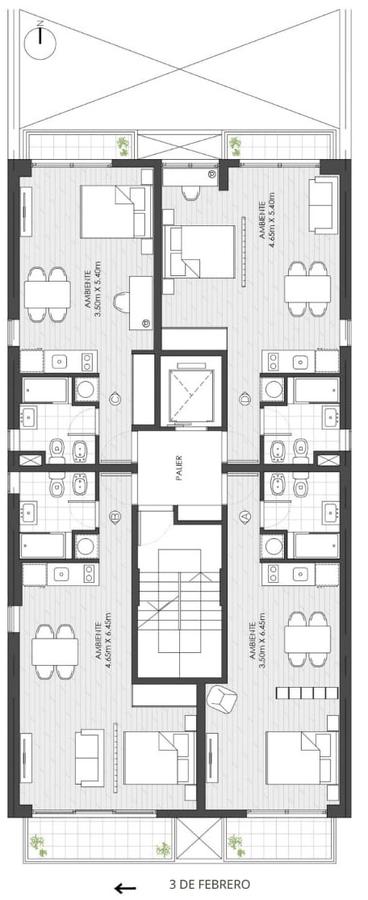Monoambiente en venta en rosario