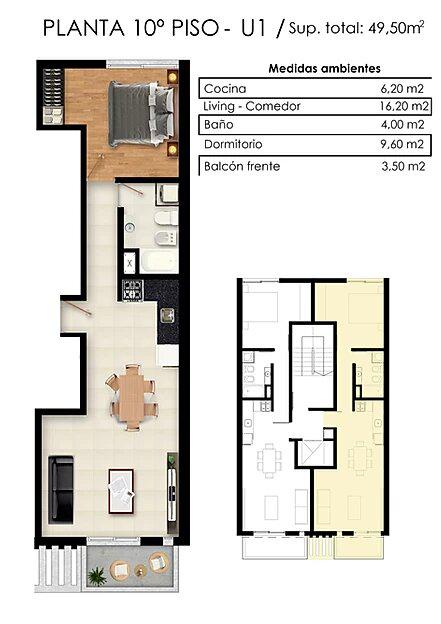 1 dormitorio en venta en Rosario