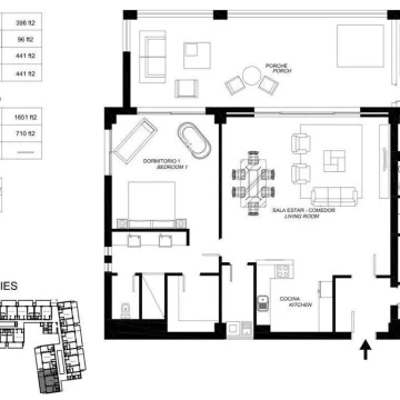 Penthouse tipo lock off en La Amada en venta, Playa Mujeres