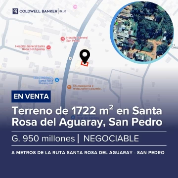 Oferta de Terreno Santa Rosa de Aguaray-San Pedro