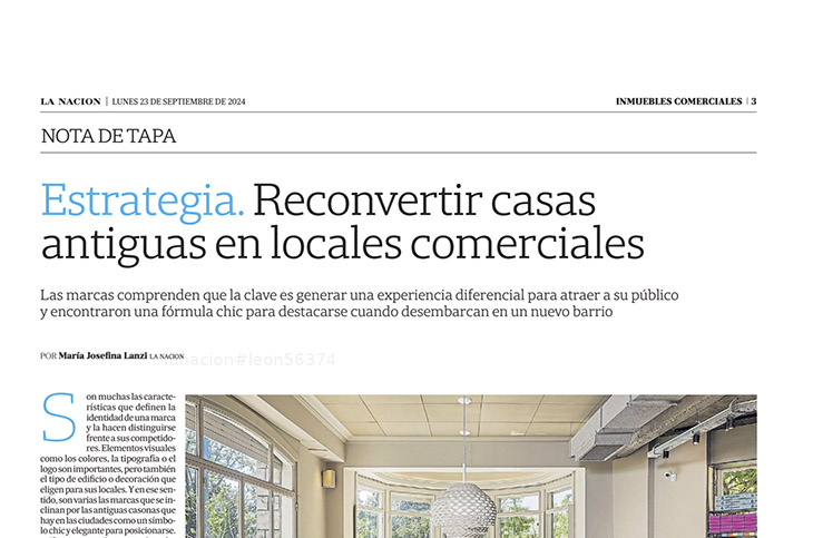Adrián Mercado en La Nación, Inmuebles Comerciales.