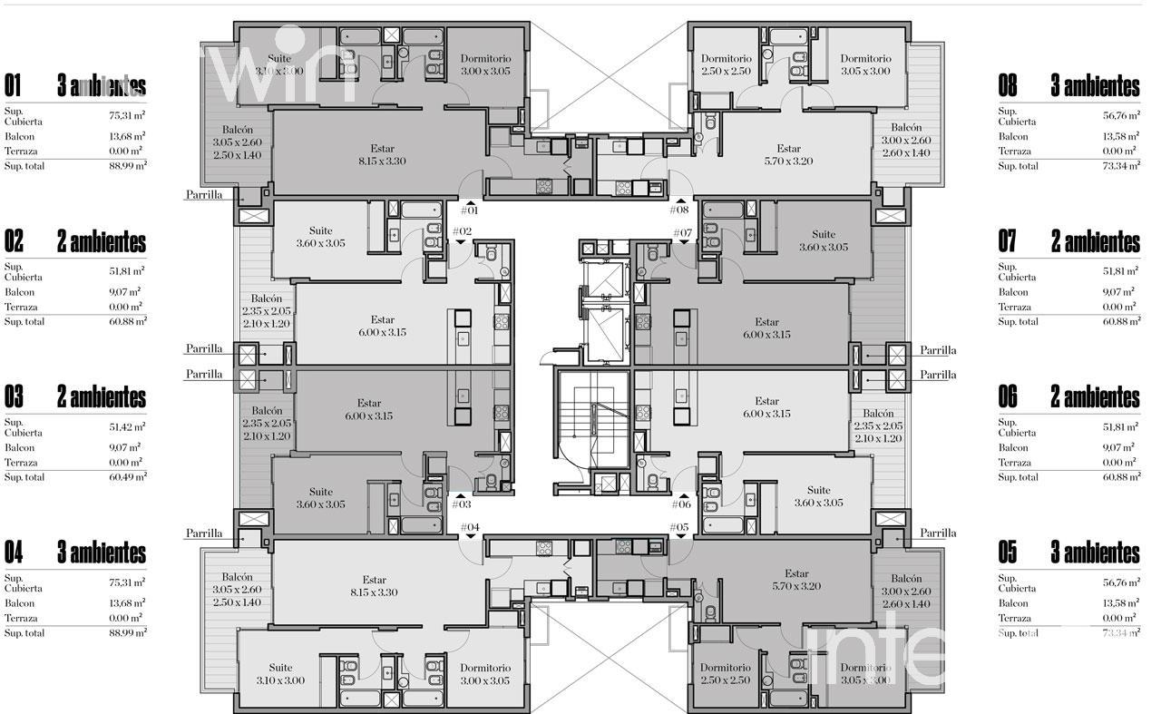 plano planta piso 5
