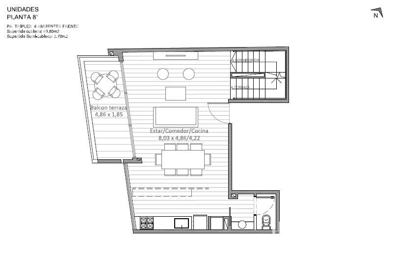 plano planta piso 8