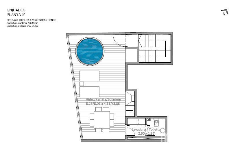 plano planta piso 9