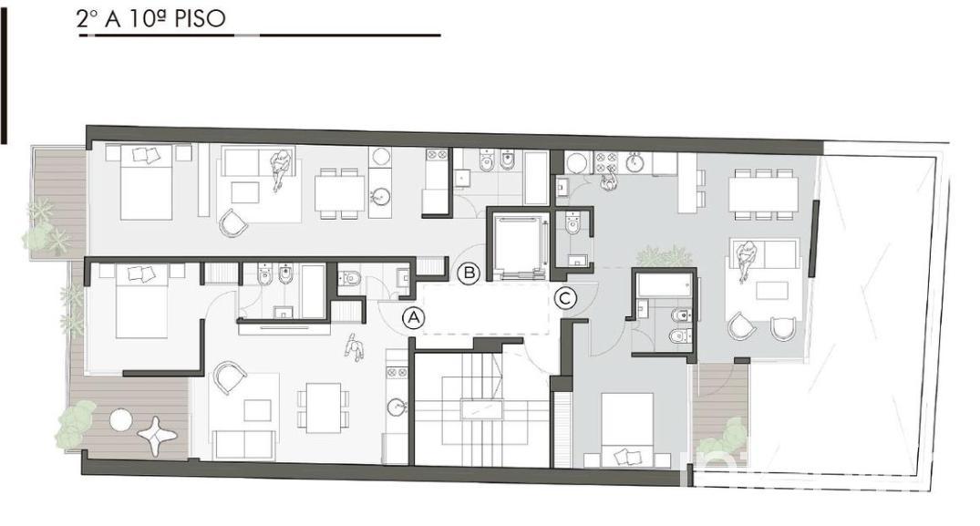plano planta piso 2 al 10