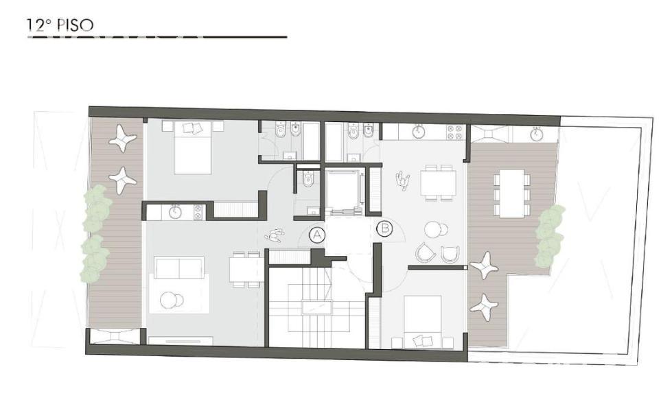 plano planta piso 12