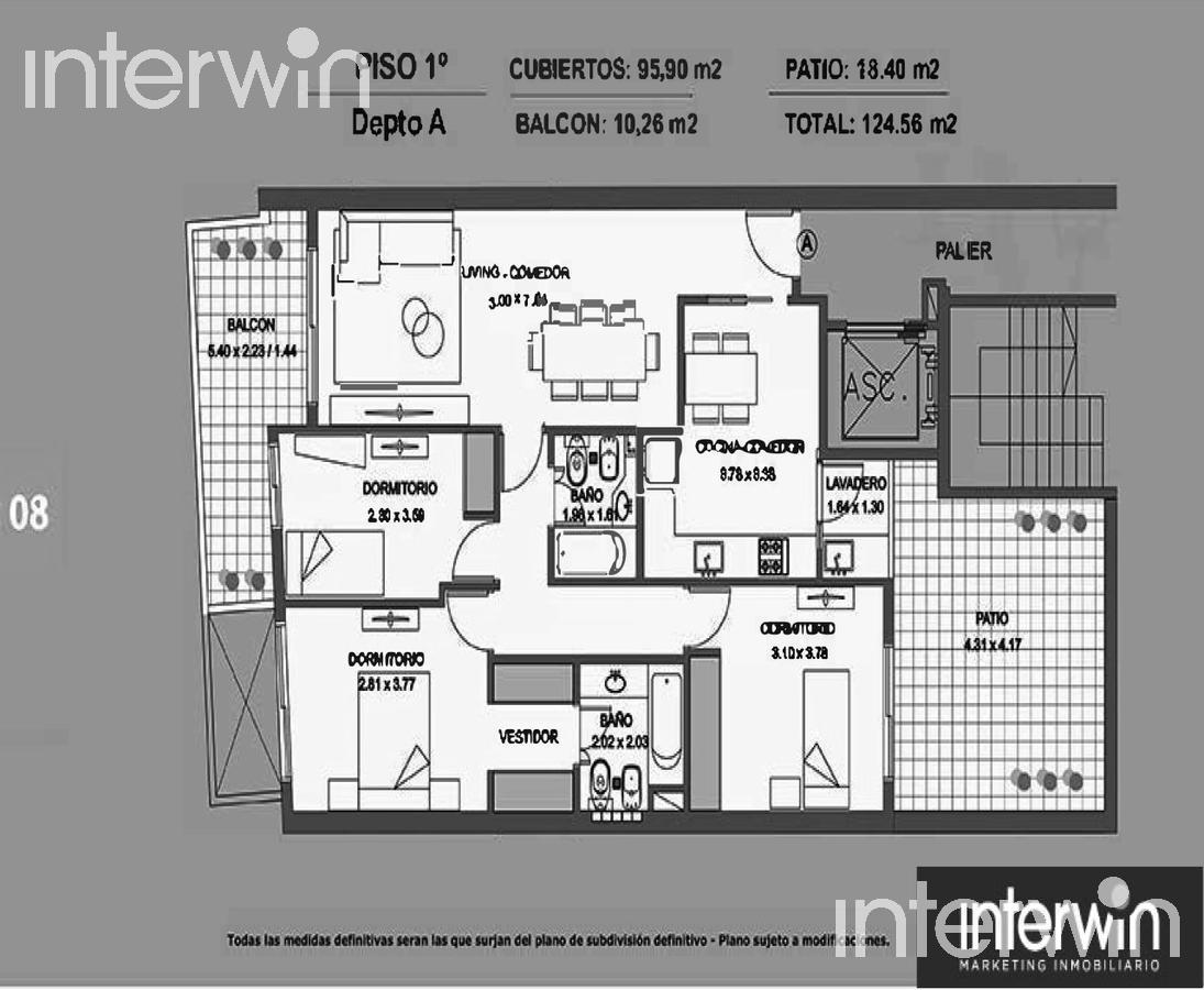 plano planta piso 1 unidad A