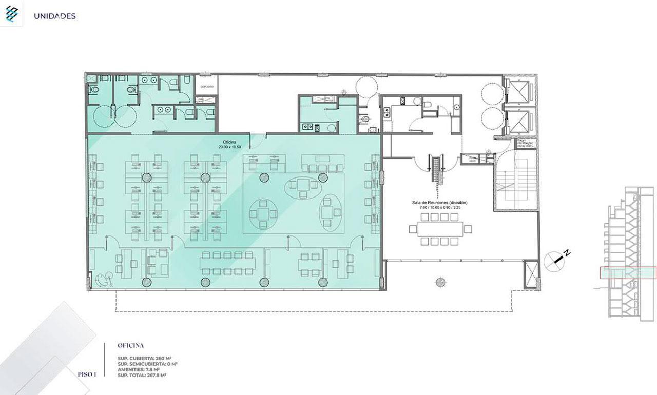 plano planta piso 1 oficina
