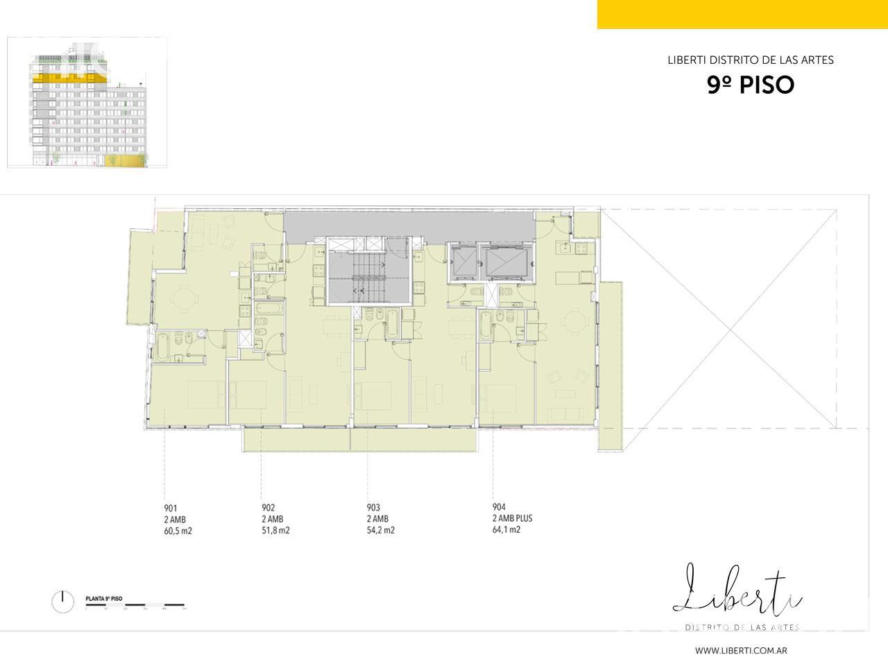 plano planta piso 9