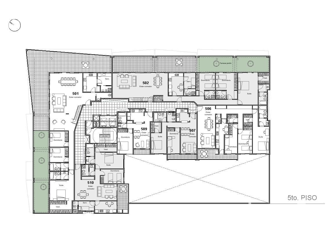 plano planta piso 5