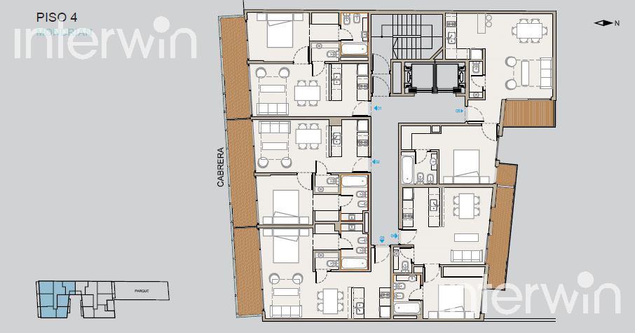 plano piso 4 Mondrian