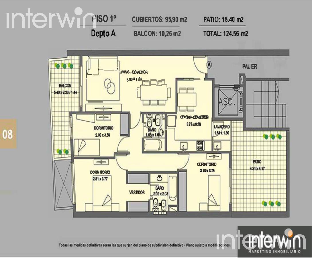 plano planta piso 1A