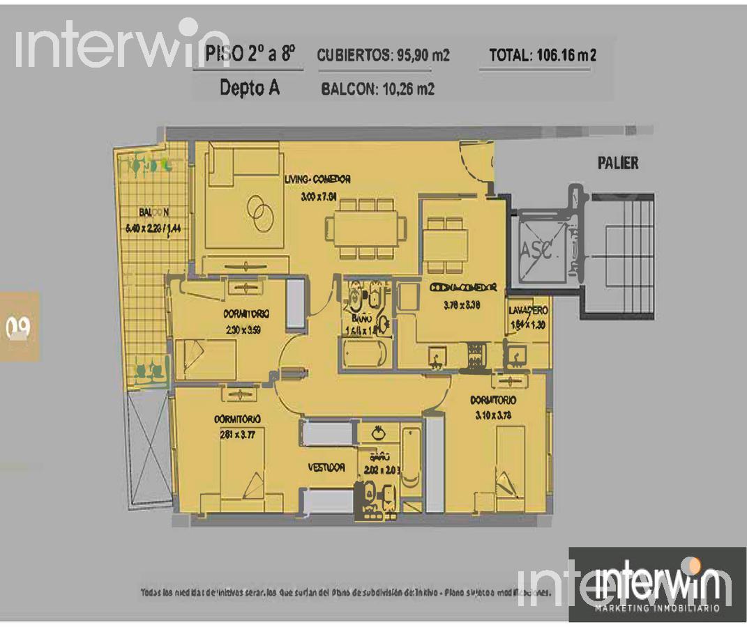 plano planta piso 2-8A