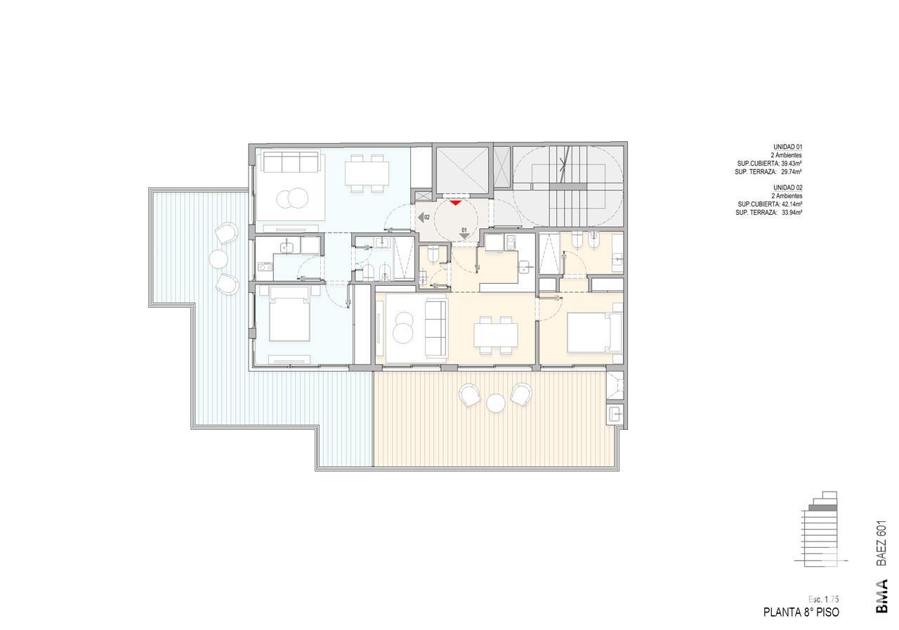 plano planta piso 8