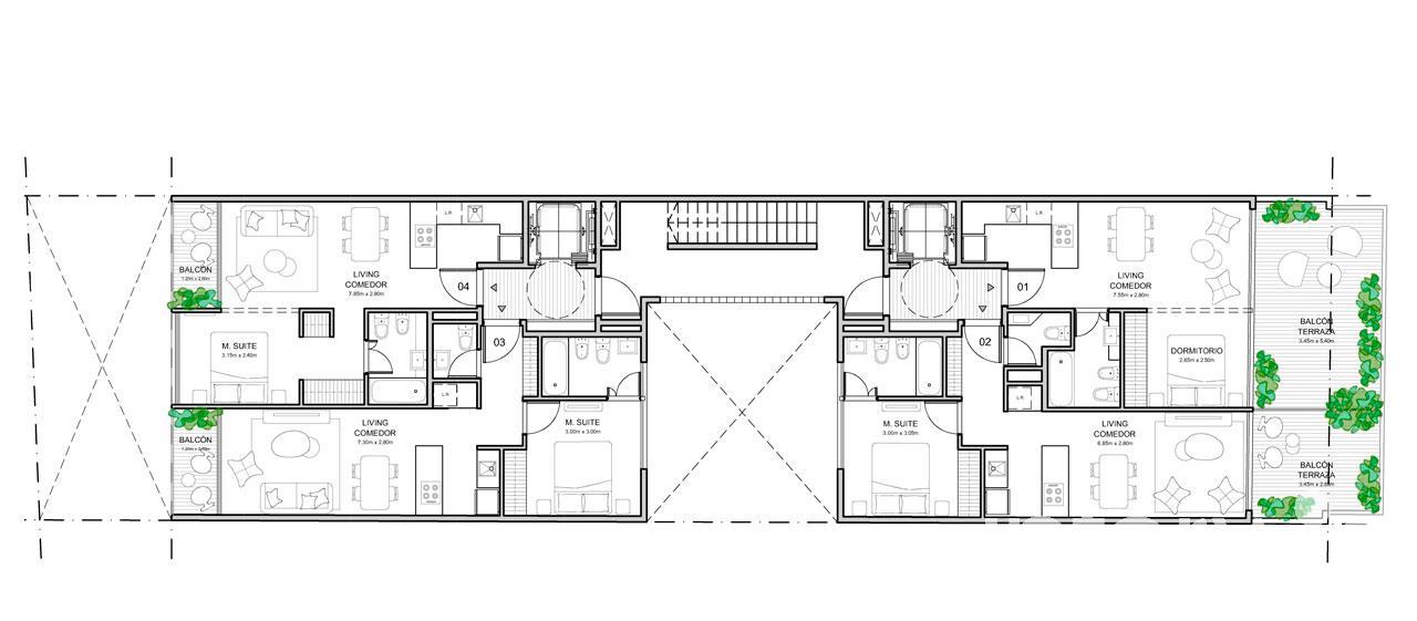 plano planta piso 8