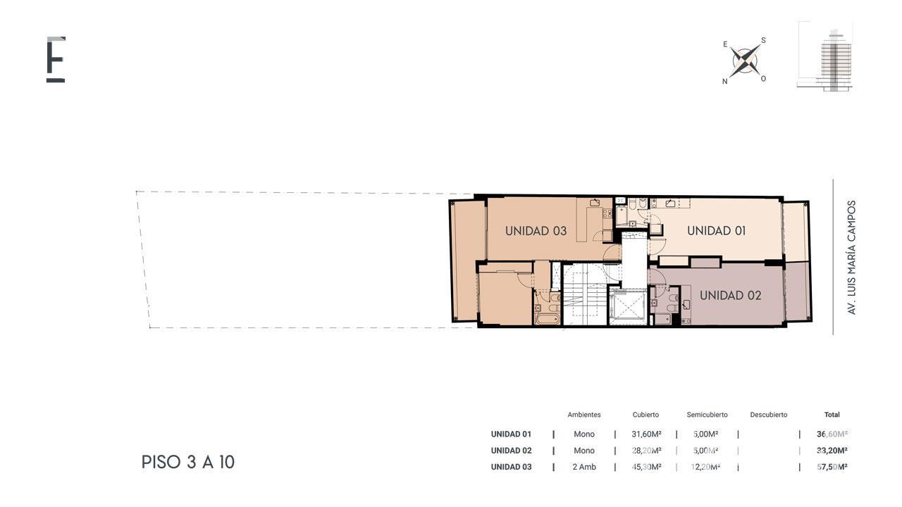 plano planta piso 3 a 10