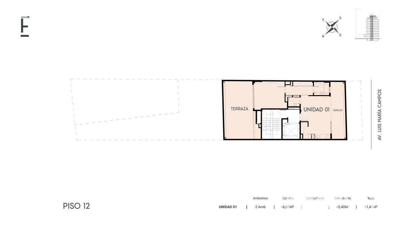 plano planta piso 13