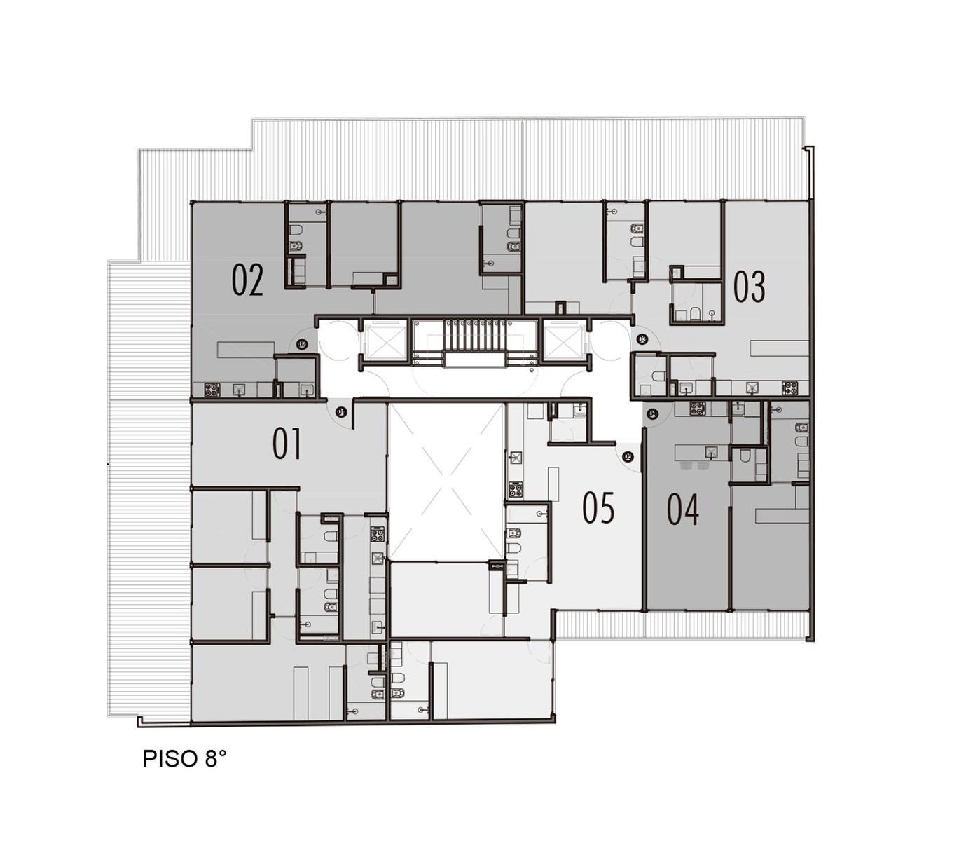 plano planta piso 8