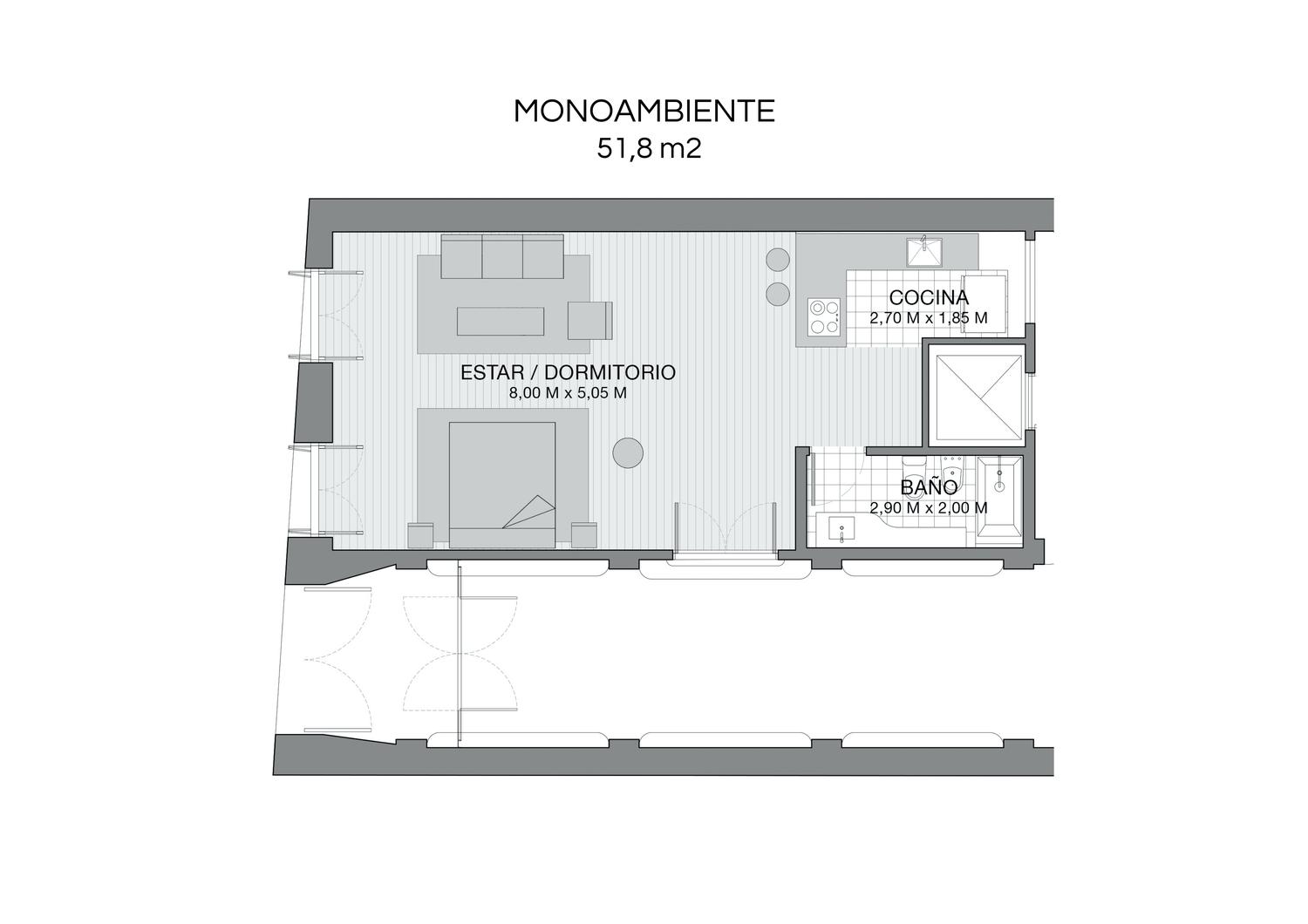 Monoambiente PB