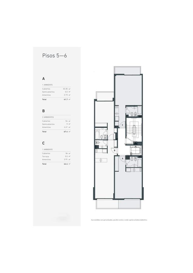Plano 5° al 6° piso