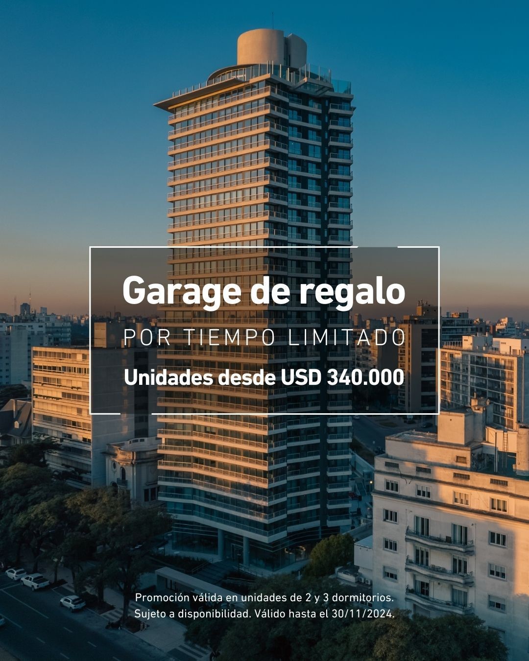 Tu apartamento en JOY Montevideo con garage de regalo.