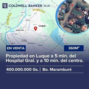 Propiedad en Luque a 5min del Hospital Gral y a 10 min, del centro. 