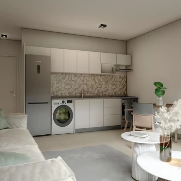 Departamento mono ambiente en edificio en construcción:  Belgrano 4664 - Caseros