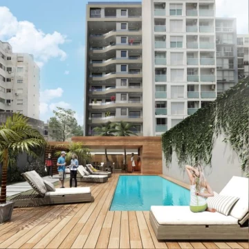 Venta Monoambiente - Pocitos Montevideo - Barbacoa Piscina Solarium