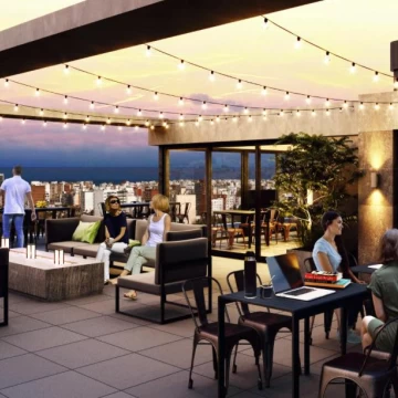 Venta monoambiente a estrenar con terraza en Pocitos, Montevideo