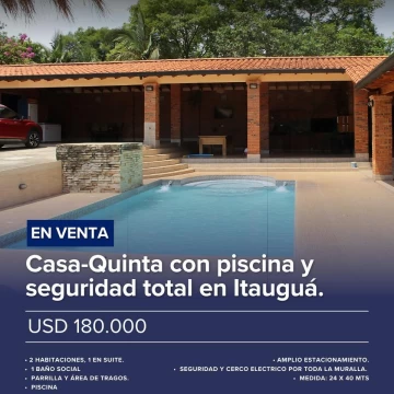 VENDO CASA QUINTA EN ITAUGUA.