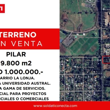 Terreno de 9.800 m2  en  venta - Lonja Pilar - a metros de Universidad Austral