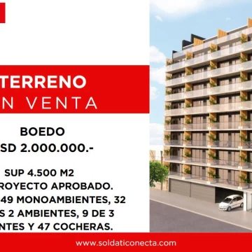 Terreno en Venta con Proyecto Aprobado y Vencido – 4500 m² - Boedo