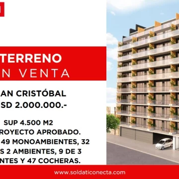 Terreno en Venta con Proyecto Aprobado y Vencido – 4500 m² - Boedo