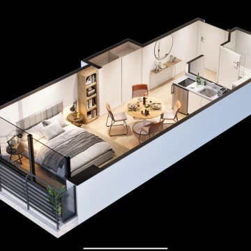 Departamento Monoambiente en Barracas