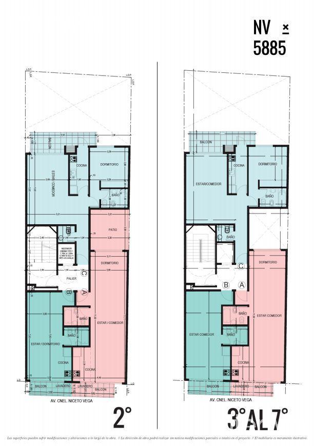 plano piso 2 y 3 al 7