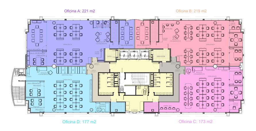 Cuarto de piso disponible (173 m2)