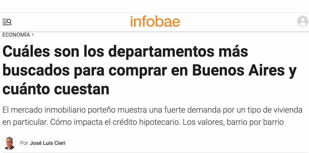 Cuáles son los departamentos más buscados para comprar en Buenos Aires y cuánto cuestan