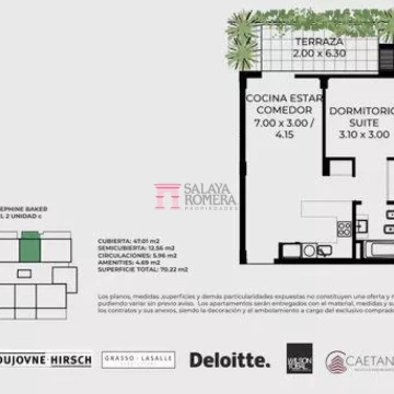 VENTA: 1 DORMITORIO MOLINO GIOT SALAYA ROMERA