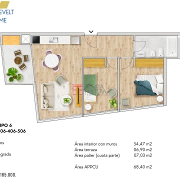 VENTA: 1-2-3 DORMITORIOS ROOSELVELT HOME SALAYA ROMERA