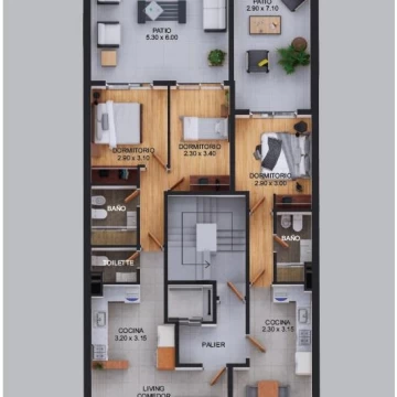 Departamento en  construcción