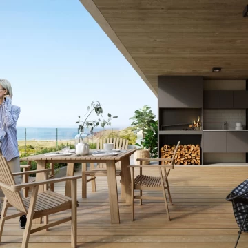 Apartamento de 1 Dormitorio con Patio - Punta Ballena