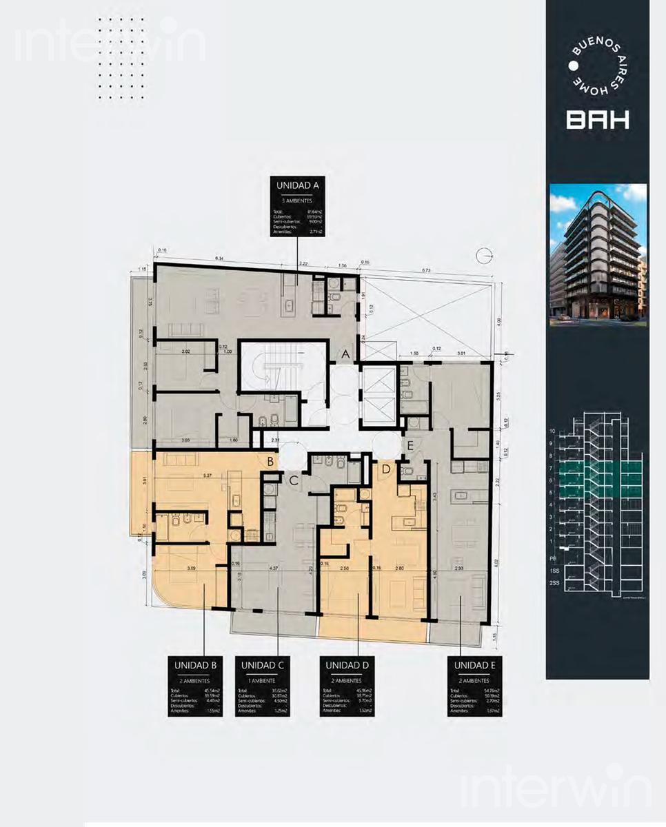 plano planta piso 5 a 7