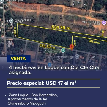 Terreno en Luque a metros de la Avd. Tsunesaburo Makiguchi