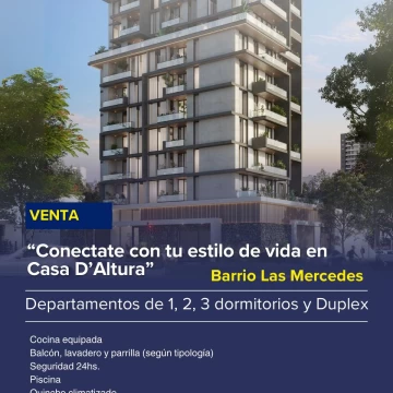 En Venta Dpto.2 Dormitorios en Barrio Las Mercedes   /  Casa D" Altura