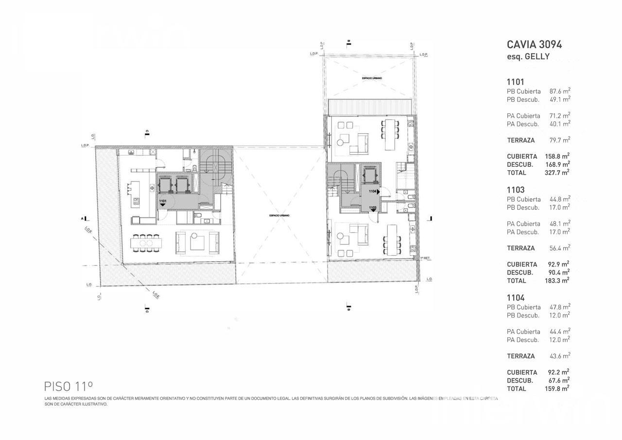 plano planta piso 11