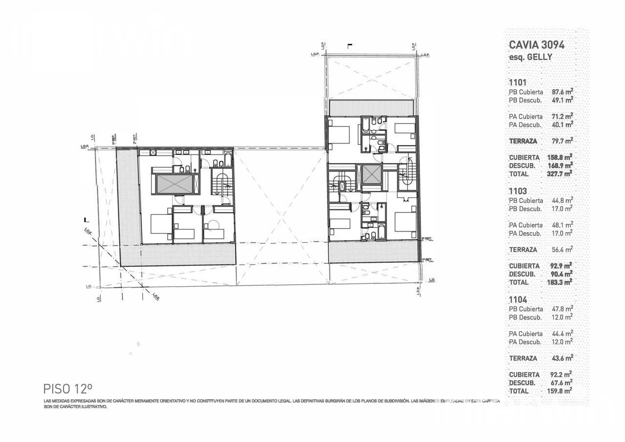 plano planta piso 12