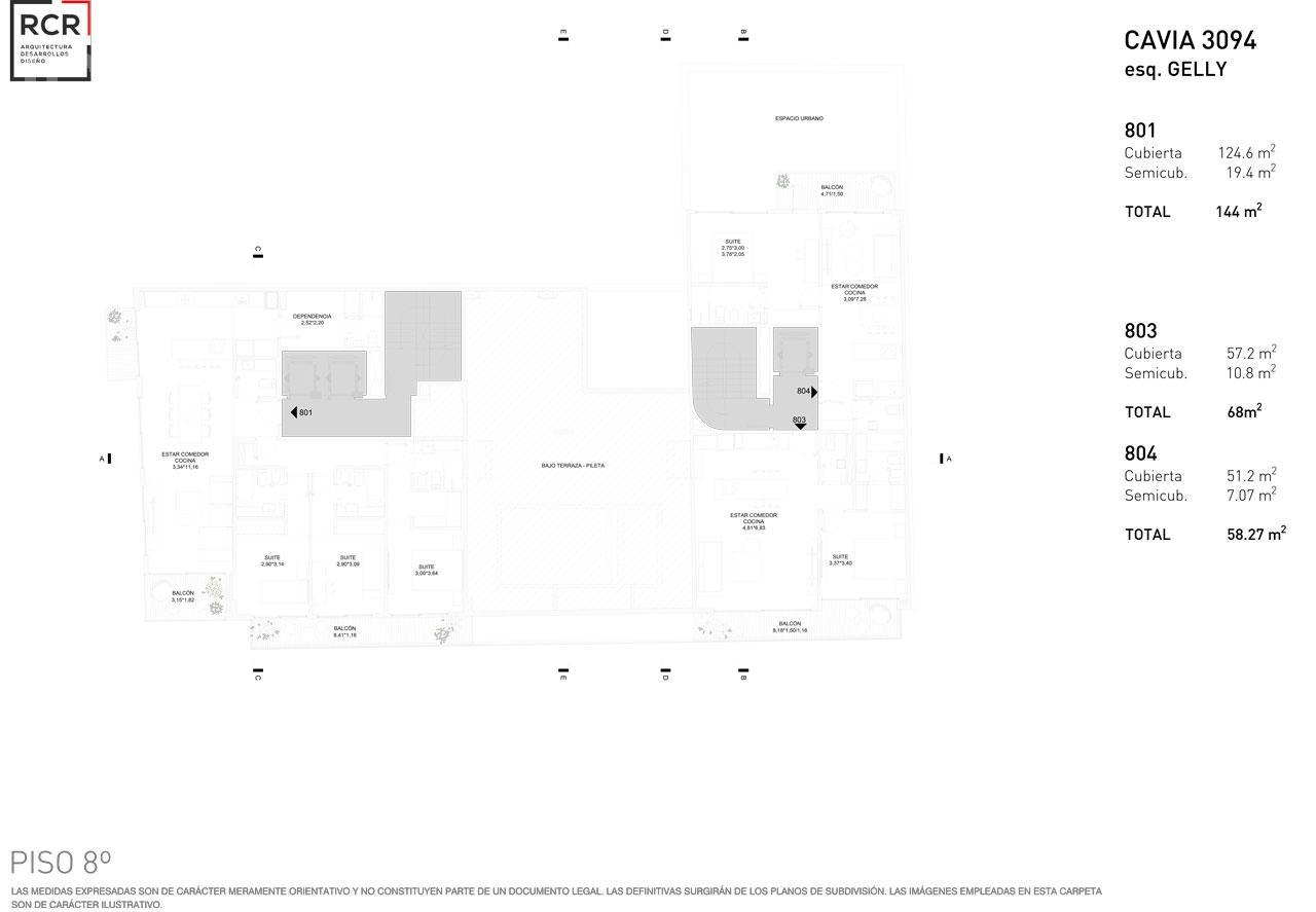plano planta piso 8